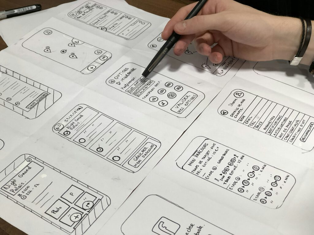 Maquettes d’une application de livraison